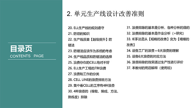 單元生產(chǎn)線設(shè)計培訓教材